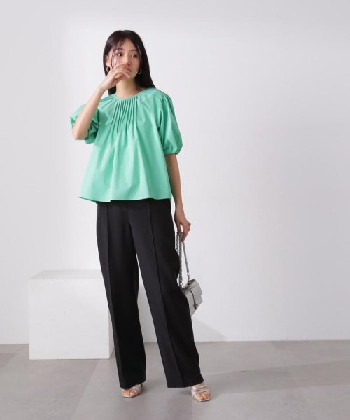 N Natural Beauty Basic(エヌナチュラルビューティベーシック)/麻調ストレートパンツ《S Size Line》/img06