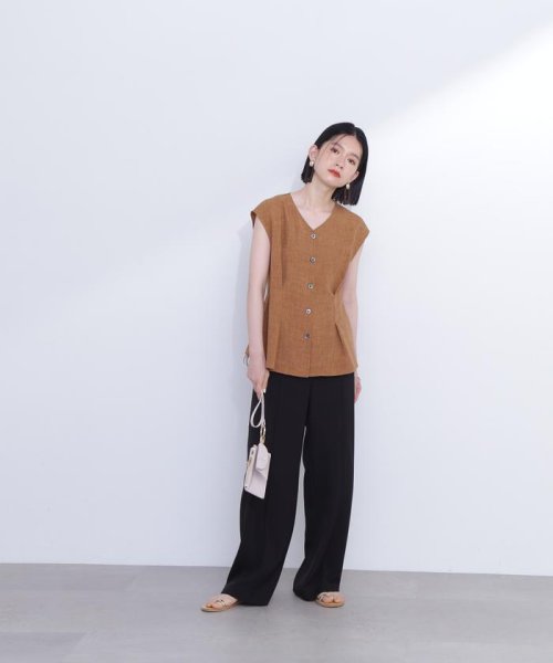 N Natural Beauty Basic(エヌナチュラルビューティベーシック)/麻調ストレートパンツ《S Size Line》/img08