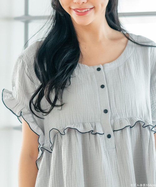 コットン100％のWガーゼ マタニティとしても使える楽ちんワンピース 「ふわリラガーゼ ワンピース」 ワンピース 人気・おすすめ｜多用途・生活用品におすすめ 口コミ人気 即納 日本国内発送・信頼対応