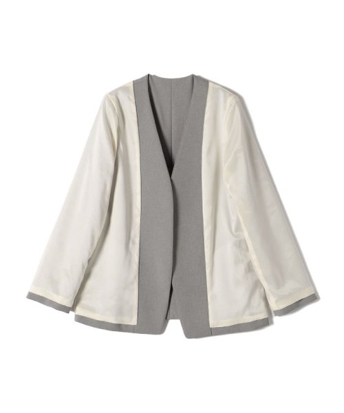 〈手洗い可能／撥水加工／接触冷感〉カラーレス ジャケット（セットアップ対応） 品番：313