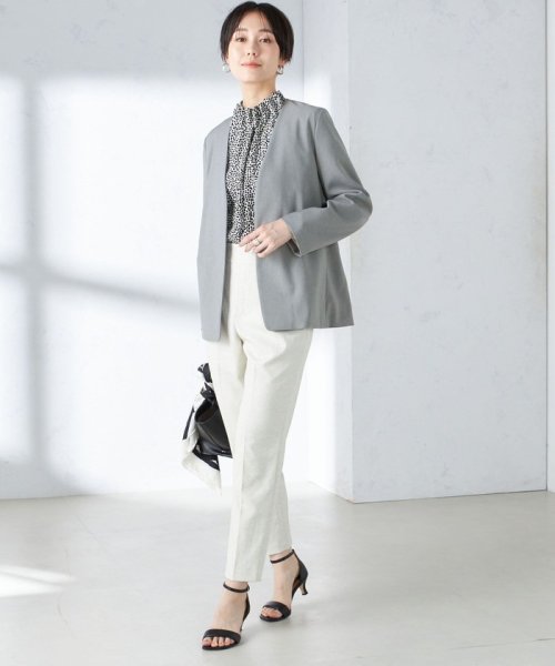 〈手洗い可能／撥水加工／接触冷感〉カラーレス ジャケット（セットアップ対応） 品番：313