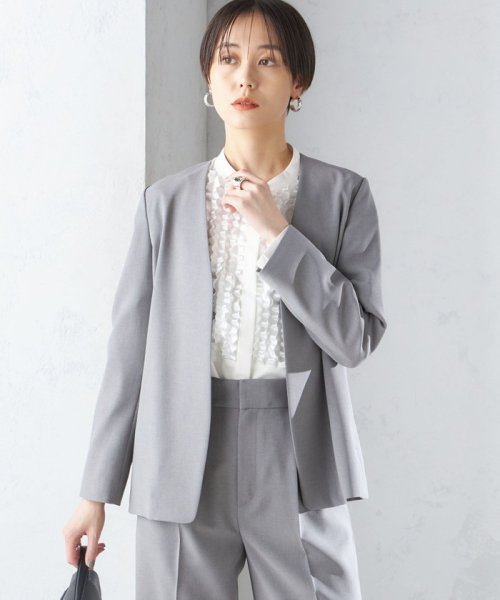 〈手洗い可能／撥水加工／接触冷感〉カラーレス ジャケット（セットアップ対応） 品番：313