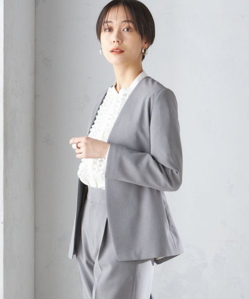 〈手洗い可能／撥水加工／接触冷感〉カラーレス ジャケット（セットアップ対応） 品番：313