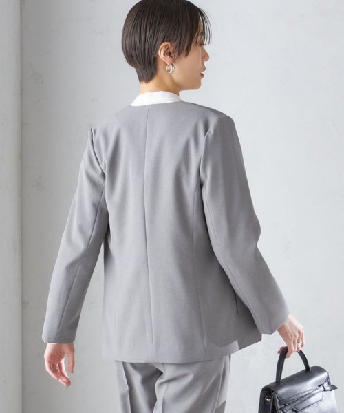 〈手洗い可能／撥水加工／接触冷感〉カラーレス ジャケット（セットアップ対応） 品番：313