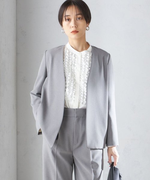 〈手洗い可能／撥水加工／接触冷感〉カラーレス ジャケット（セットアップ対応） 品番：313