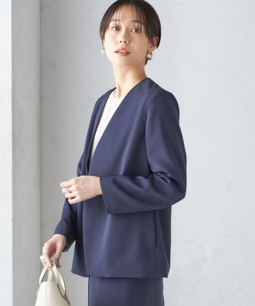 〈手洗い可能／撥水加工／接触冷感〉カラーレス ジャケット（セットアップ対応） 品番：313