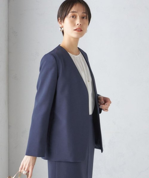 〈手洗い可能／撥水加工／接触冷感〉カラーレス ジャケット（セットアップ対応） 品番：313