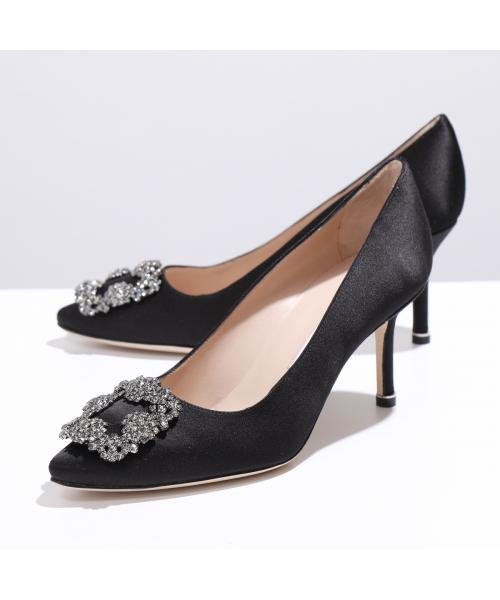MANOLO BLAHNIK パンプス HANGISI FMC SATIN 070 MANOLO BLAHNIK パンプス HANGISI FMC SATIN