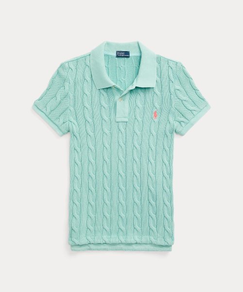 ケーブルニット ポロシャツ Ralph Cotton TM