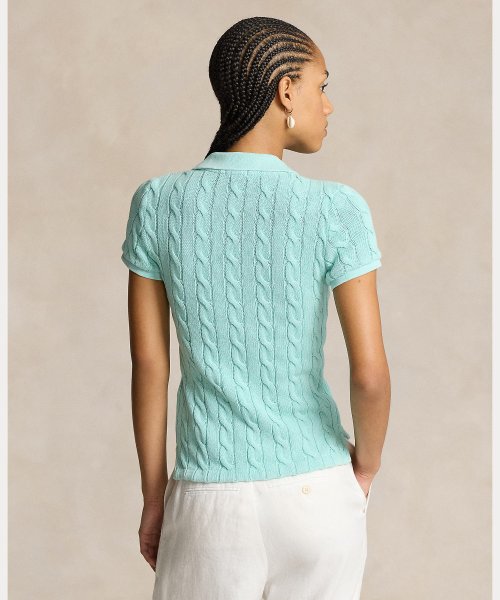 ケーブルニット ポロシャツ Ralph Cotton TM