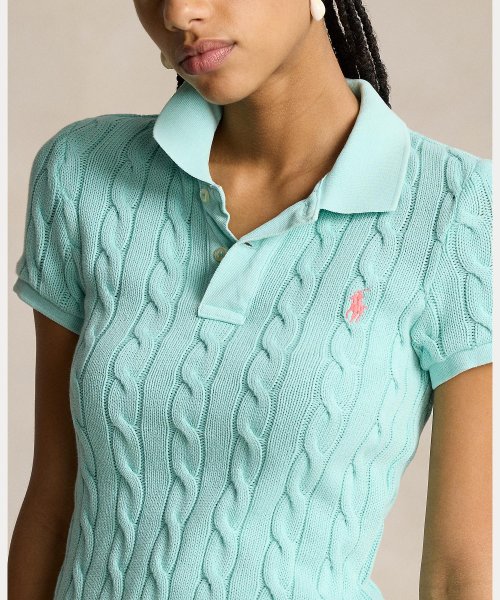 ケーブルニット ポロシャツ Ralph Cotton TM