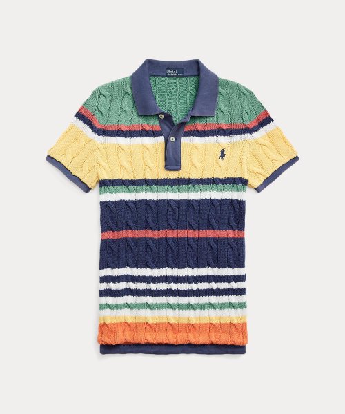 POLO RALPH LAUREN(POLO RALPH LAUREN)/スリム フィット ケーブルニット ポロシャツ/img01