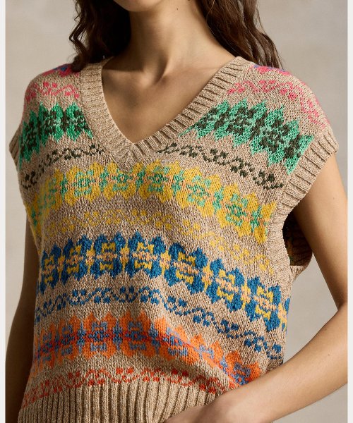 フェア アイル セーター ベスト 1％ 3％