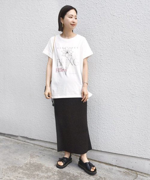 SHIPS WOMEN(シップス　ウィメン)/*〈手洗い可能〉フラワー プリント ロゴ TEE ◇/img16