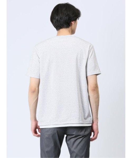 TAKA-Q(タカキュー)/さまになる フェイクレイヤード キーネック半袖Tシャツ/img02