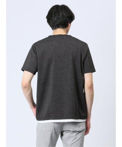 TAKA-Q(タカキュー)/さまになる フェイクレイヤード キーネック半袖Tシャツ/img12