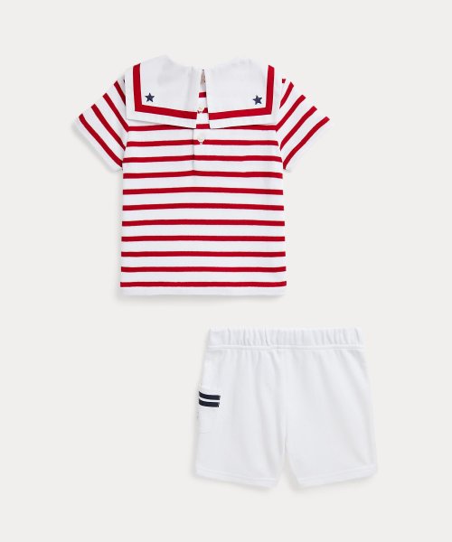 (ベビー)コットン インターロック セーラー Tシャツ & ショートパンツ セット 人気・おすすめ｜使いやすい・旅行におすすめ 品質保証 全国発送 正規品・日本国内発送・安心保証付き