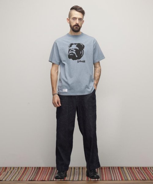 Schott(ショット)/HEATHER T－SHIRT "STENCIL BULLDOG"/ヘザーTシャツ "ステンシル ブルドッグ/img13