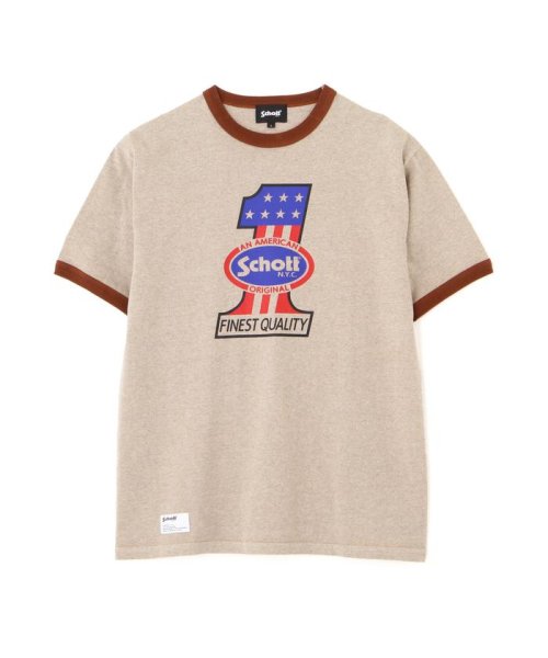 Schott(ショット)/HEATHER TRIM T－SHIRT"NO.1 AMERICAN"/ヘザートリムTシャツ "ナンバーワン アメリカン/img10