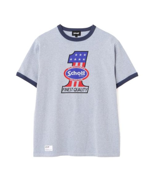 Schott(ショット)/HEATHER TRIM T－SHIRT"NO.1 AMERICAN"/ヘザートリムTシャツ "ナンバーワン アメリカン/img14