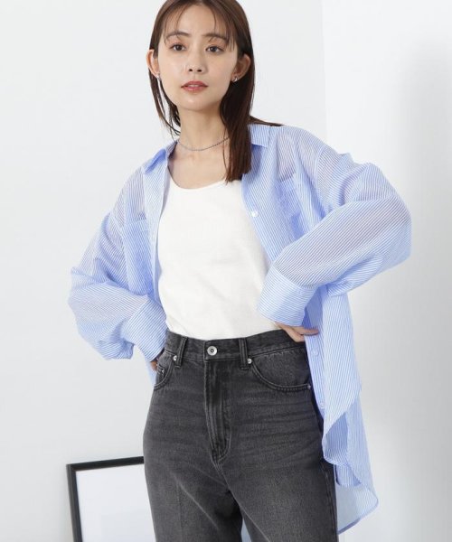 N Natural Beauty Basic(エヌナチュラルビューティベーシック)/シアーストライプシャツ 24SS/img51