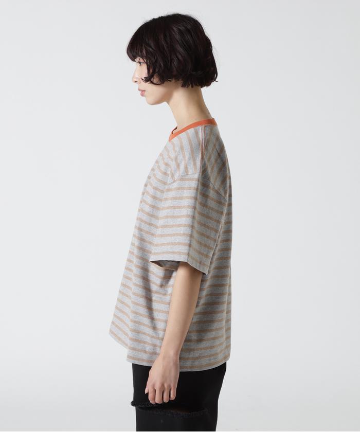 SOGLIA/ソリア　OPEN END BORDER TEE リンガーボーダーＴ