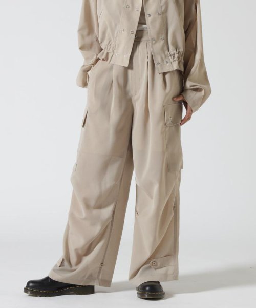 Schott(ショット)/Women's/×RUMBLE RED/ランブルレッド/SLUB CHIFFON CARGO PANTS/スラブシフォン カーゴパンツ/img05