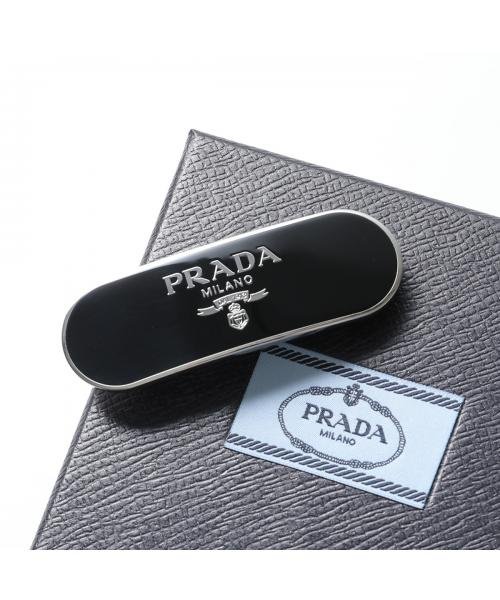 PRADA(プラダ)/PRADA バレッタ 1IF022 2BA6 ヘアクリップ ロゴメタルプレート/img01