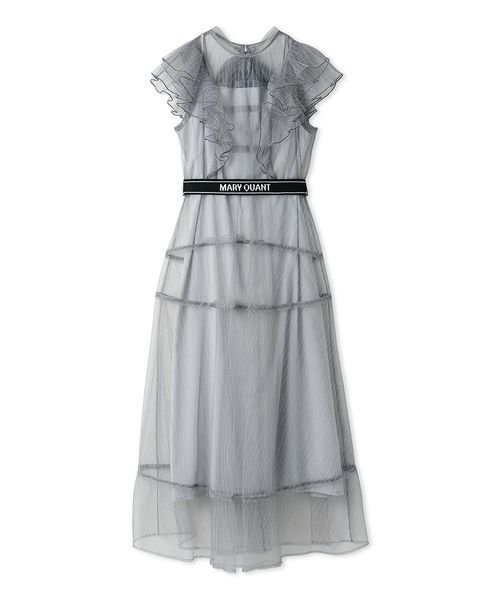 【LILY BROWN×MARY QUANT】ロゴベルト付きシアーワンピース QUANT LILY BROWN×MARY 6cm 長さ63cm 巾3