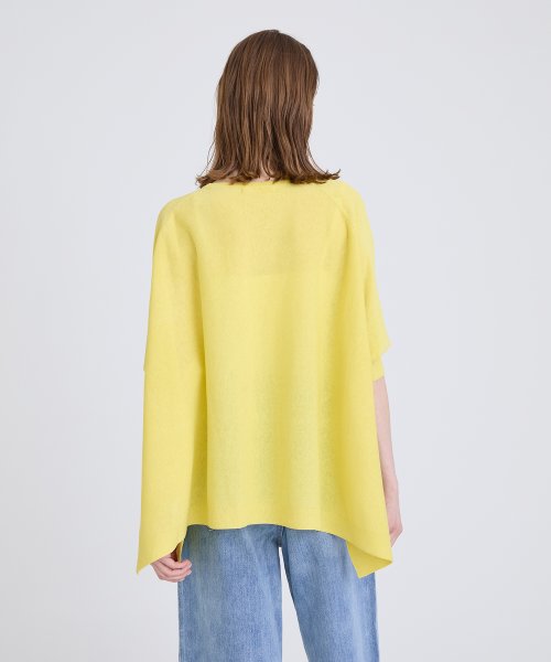 コットンリネンブレンドプルオーバーニット 