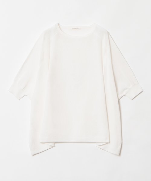 コットンリネンブレンドプルオーバーニット 