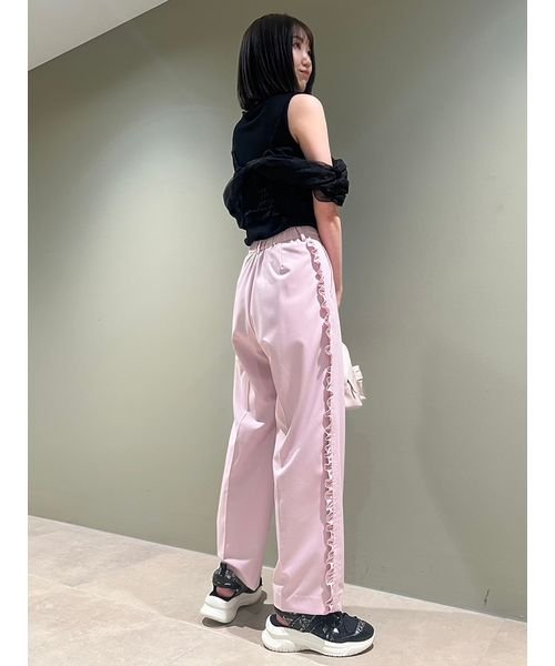 サイドフリルワイドパンツ 予めご了承ください