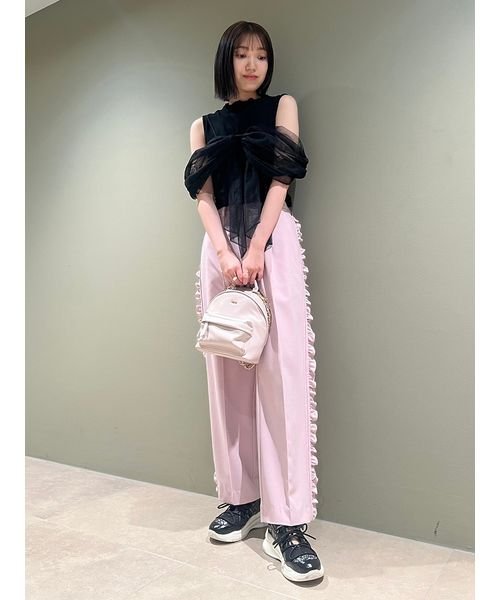 サイドフリルワイドパンツ 予めご了承ください