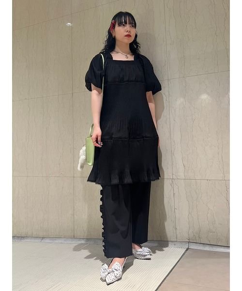 サイドフリルワイドパンツ 予めご了承ください