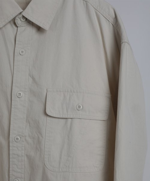 aimoha(aimoha（アイモハ）)/aimoha MENSLIM FIT MARINE SHIRT デニムシャツ/img28