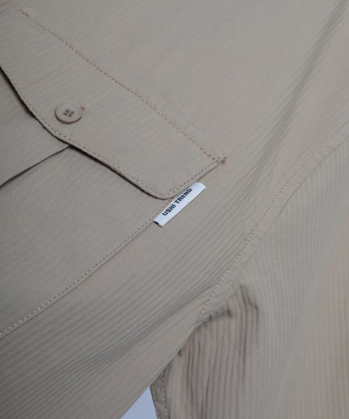 aimoha(aimoha（アイモハ）)/aimoha MENSLIM FIT MARINE FLIP POCKET SHIRT デニムシャツ/img25