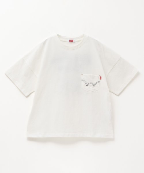 MAC HOUSE(kid's)(マックハウス（キッズ）)/EDWIN エドウィン ワイド刺繍Tシャツ 887647/img01