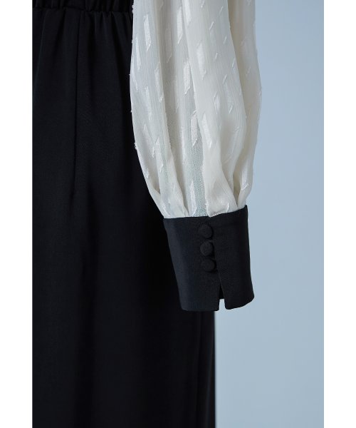 niana ニアナ カシュクールデザインパンツドレス パーティードレス 結婚式 オールインワン ワイドパンツ Vネック 切り替え ジャガード ドット お呼ばれ 5cm ニアナ 61cm