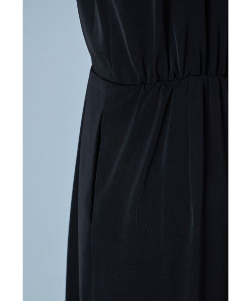 niana ニアナ カシュクールデザインパンツドレス パーティードレス 結婚式 オールインワン ワイドパンツ Vネック 切り替え ジャガード ドット お呼ばれ 5cm ニアナ 61cm