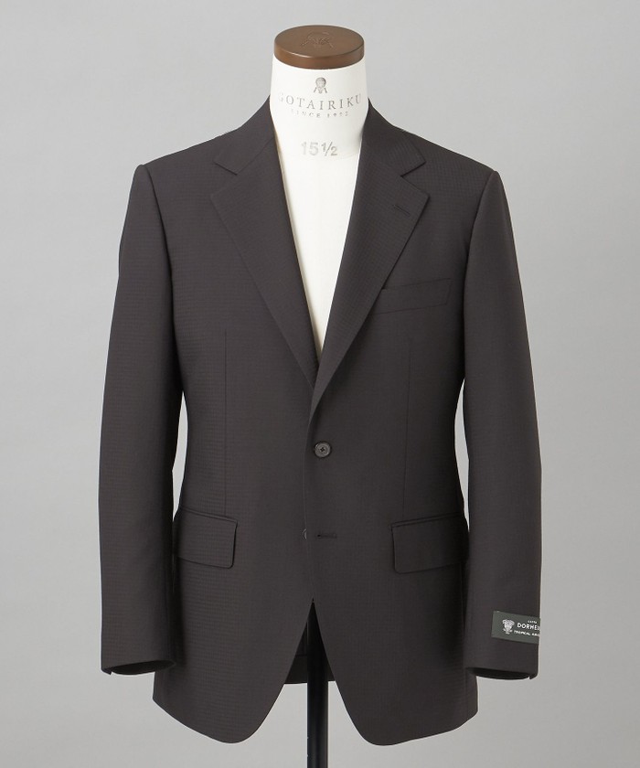 新品訳 五大陸 ドーメル トロピカルアマデウス 夏用 シングルスーツ Mサイズ黒 DORMEUIL】トロピカルアマデウス スーツ（ブラック）(506030563