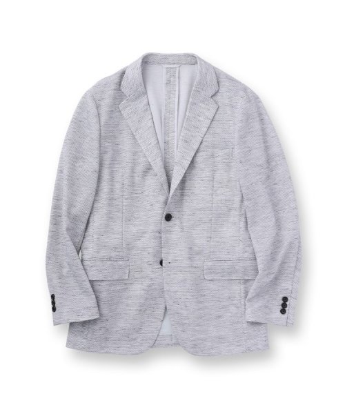 【尾州織】リネンブレンド メッシュ ジャケット 