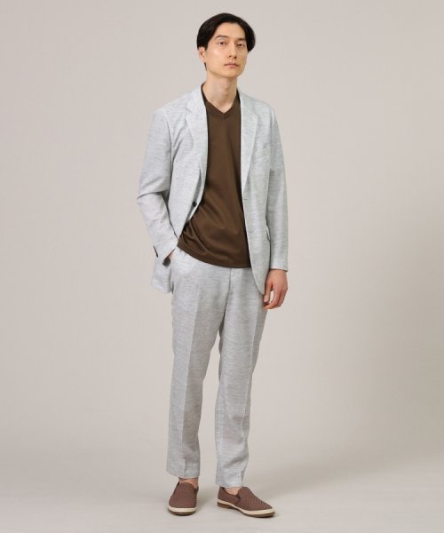 【尾州織】リネンブレンド メッシュ ジャケット 