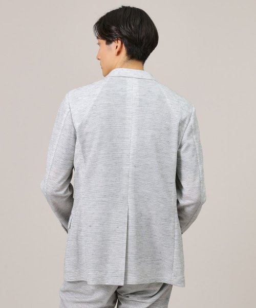 【尾州織】リネンブレンド メッシュ ジャケット 