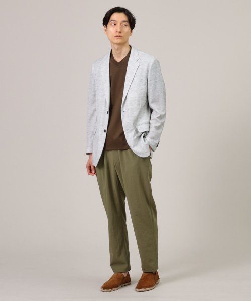 【尾州織】リネンブレンド メッシュ ジャケット 