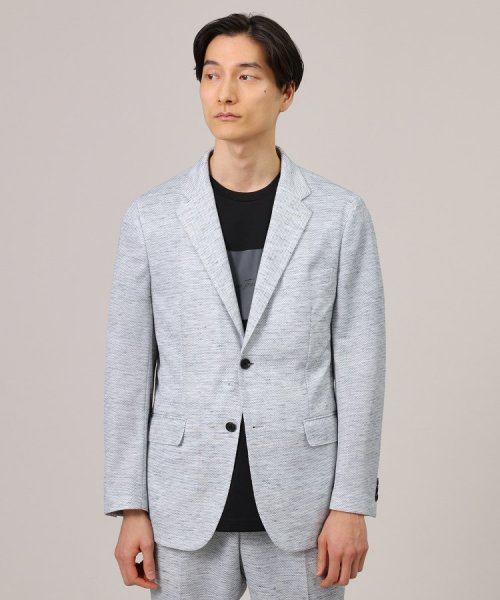 【尾州織】リネンブレンド メッシュ ジャケット 