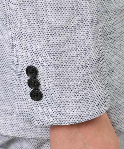 【尾州織】リネンブレンド メッシュ ジャケット 