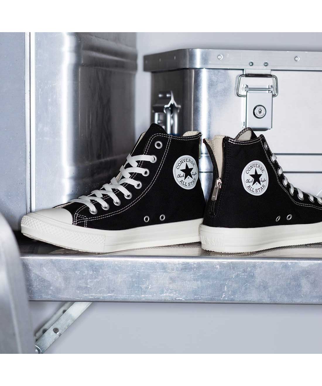 【CONVERSE】 コンバース CONVERSE レディース スニーカー オールスター ライト バックジップ HI 軽量 CO-ASLTBZHI2 レディース ブラック 22.5cm フットプレイス スニーカー シューズ