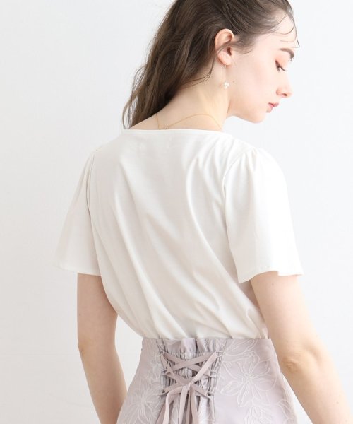Couture Brooch(クチュールブローチ)/【マシンウォッシャブル】フラワーパフュームフレア袖Tシャツ/img11