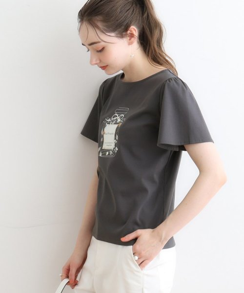 Couture Brooch(クチュールブローチ)/【マシンウォッシャブル】フラワーパフュームフレア袖Tシャツ/img19