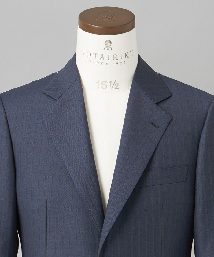 DORMEUIL】AMADEUS365 スーツ（ネイビーストライプ）(506031645